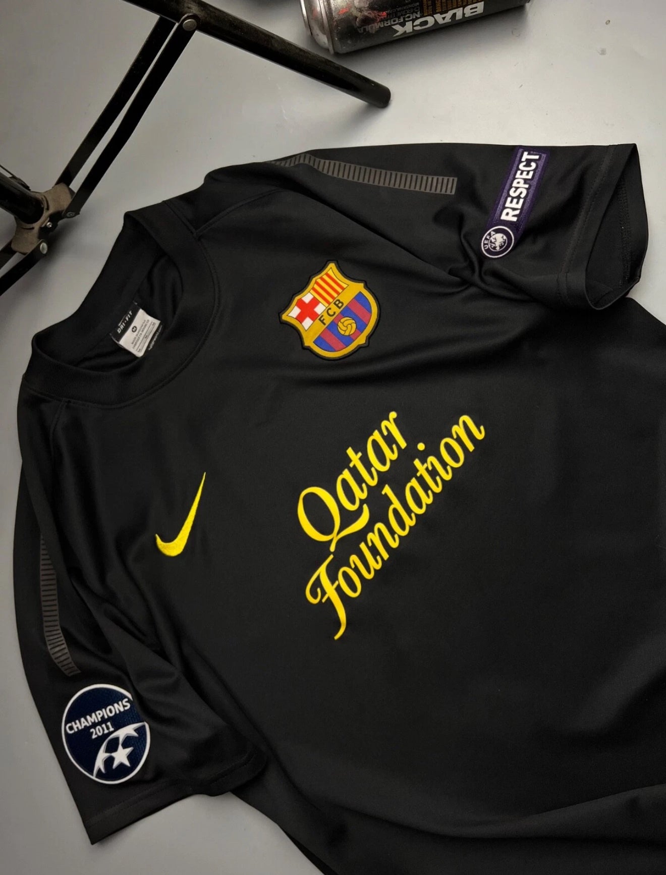 FCB Barça Visitante negra 11/12 Retro Vintange