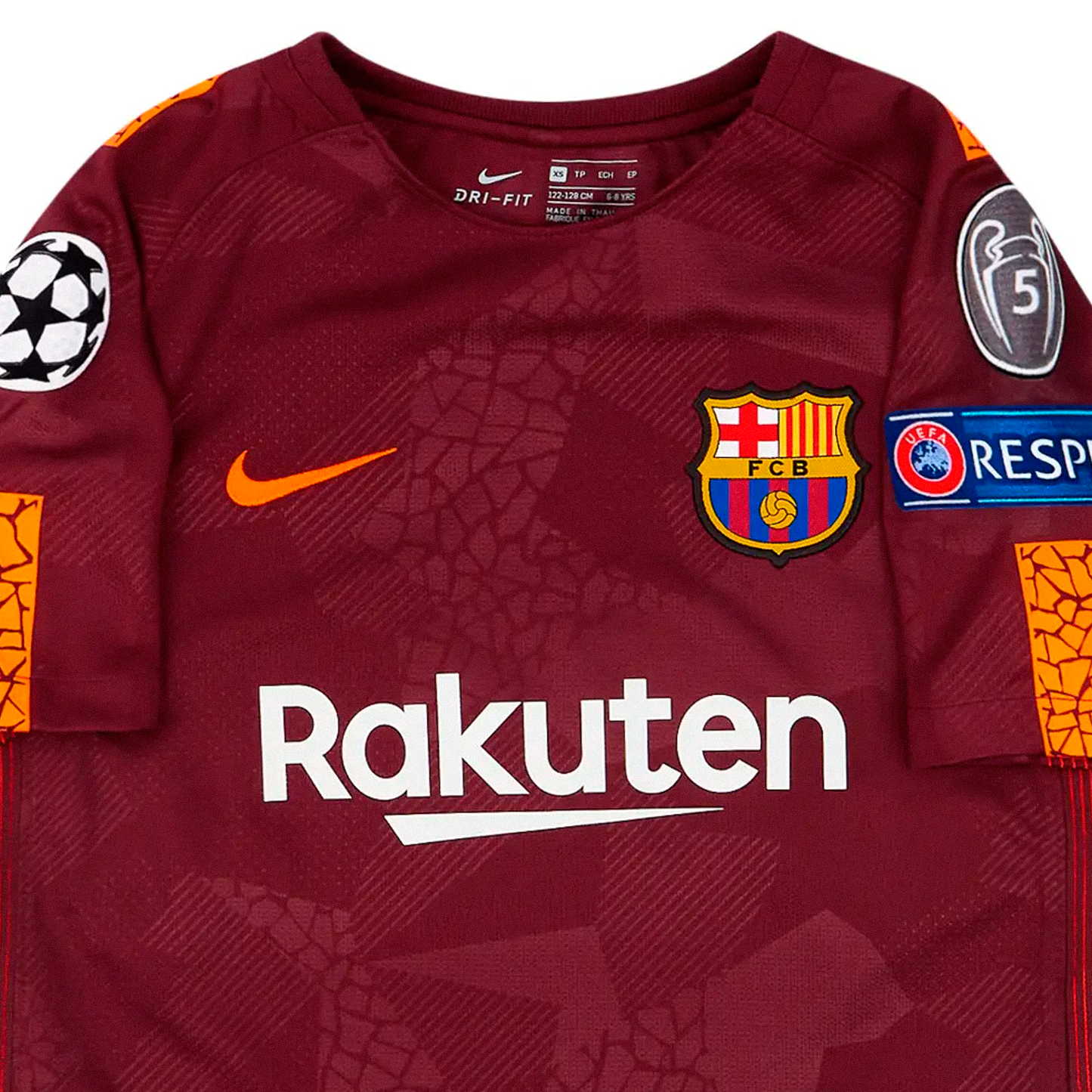 FCB Barça Tercera UCL 2017/2018 Retro Vintange