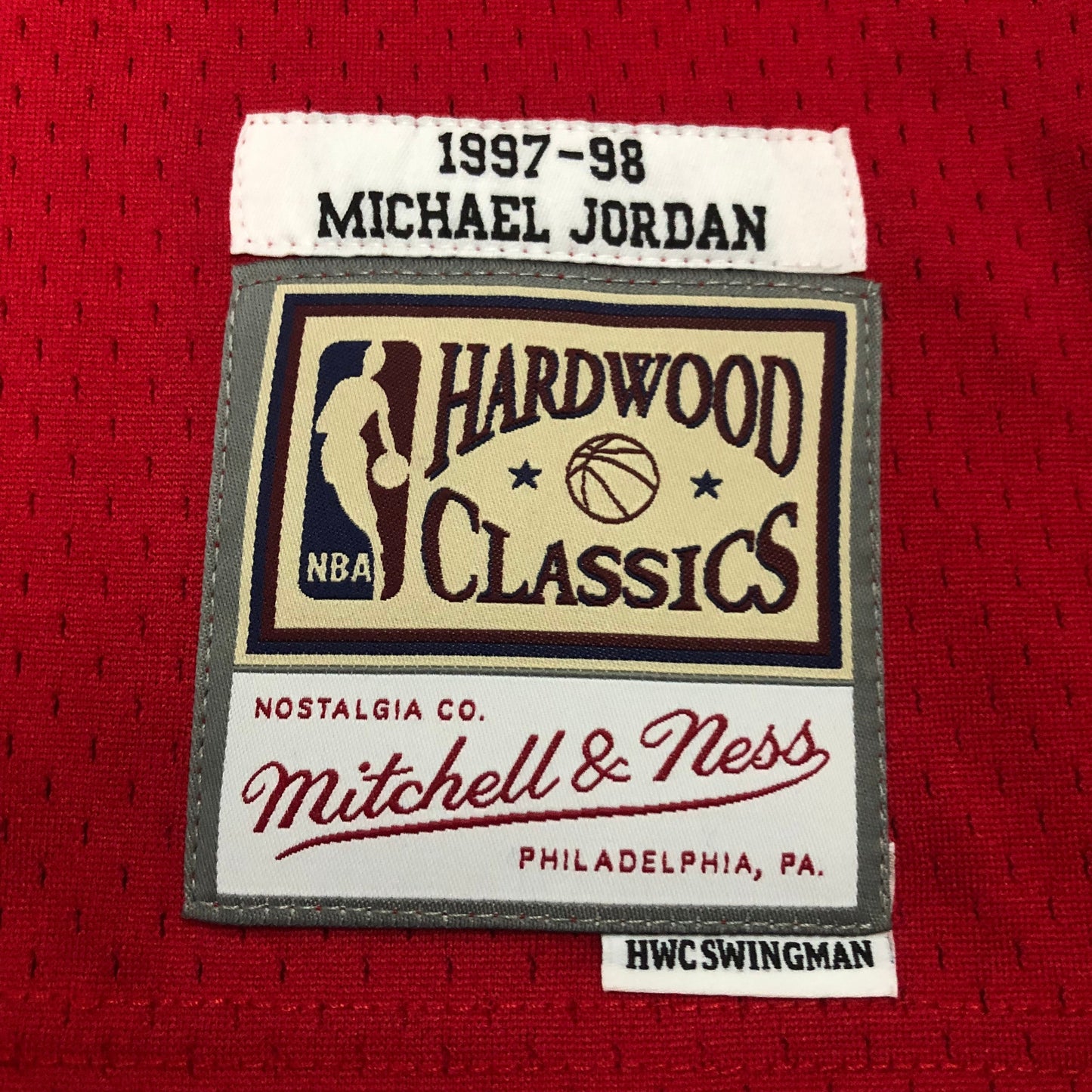 Chicago Bulls NBA Retro Mitchell & Ness Scarlet 1997/98 Classic