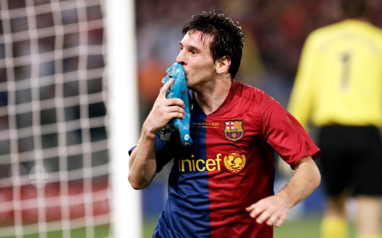 Barcelona Home Final Rome 2009 Messi Retro 