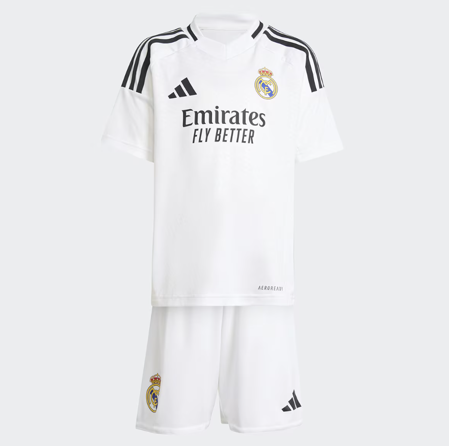 Real Madrid CF Local 24/25 Niños Franela y short Nueva